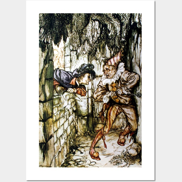 The Cask of Amontillado - Arthur Rackham for Edgar Allan Poe Wall Art by forgottenbeauty